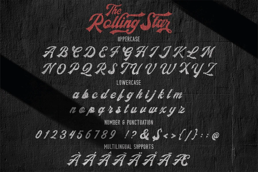 The Rollingstar Font preview 7