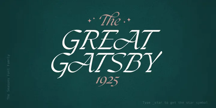 The Seasons Font preview 3