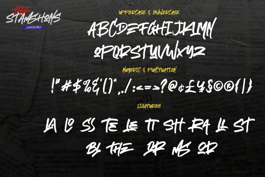 The Stamshons Font preview 7