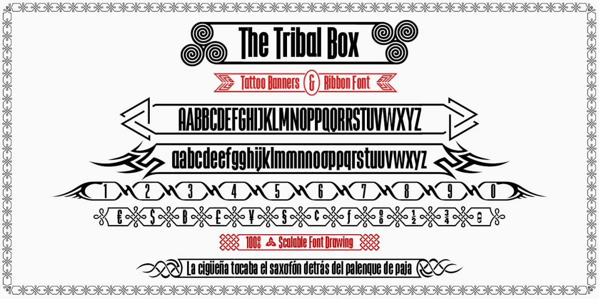 The Tribal Box Font preview 2
