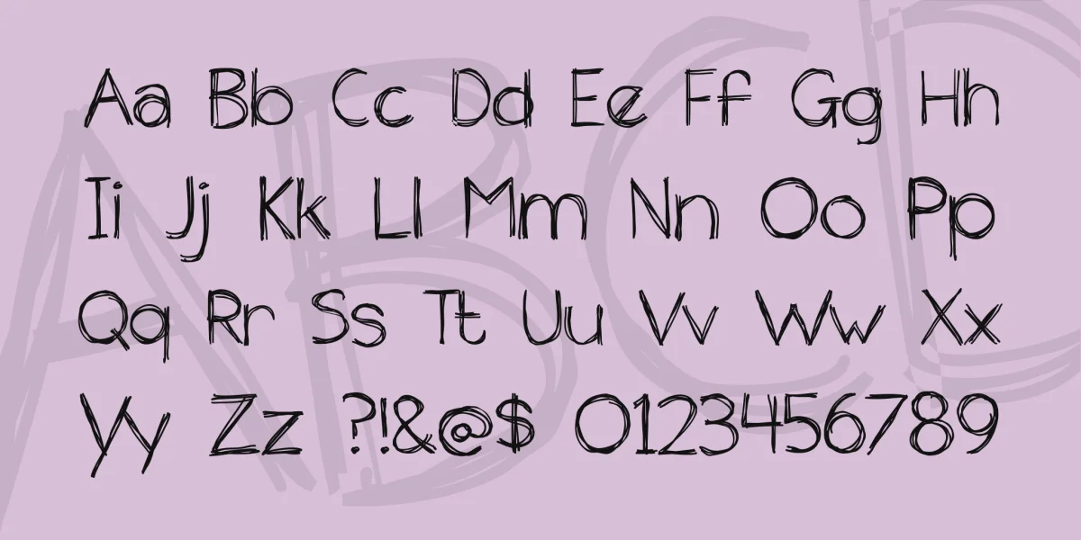 the unseen Font preview 3
