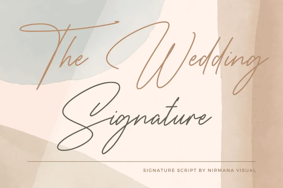 The Wedding Signature Font preview 6
