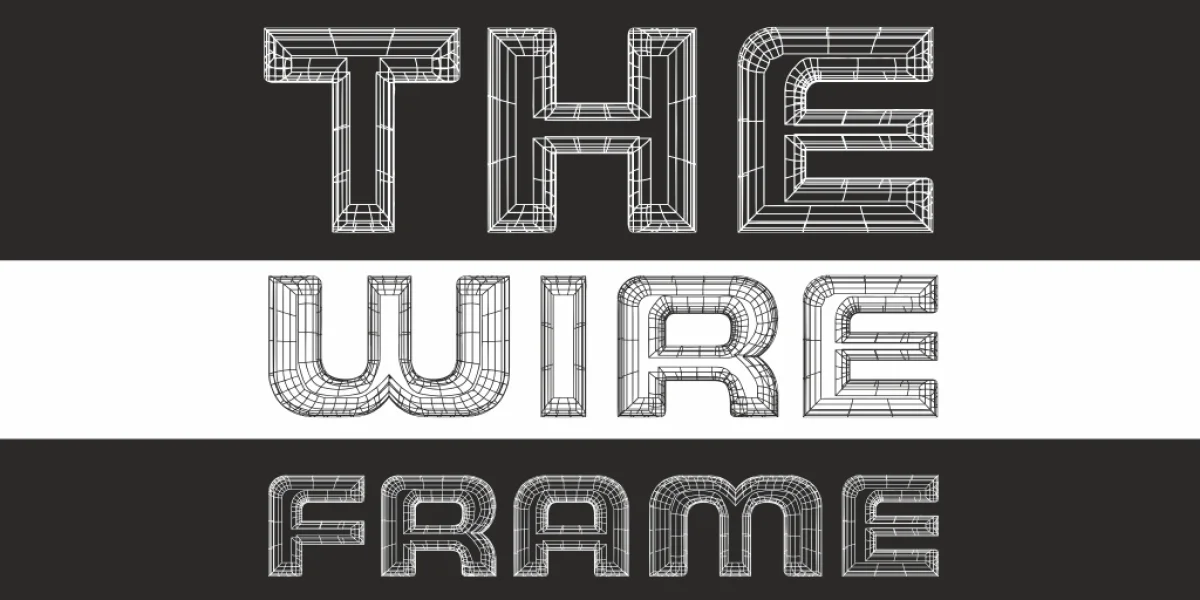 THE WIREFRAME Demo Font