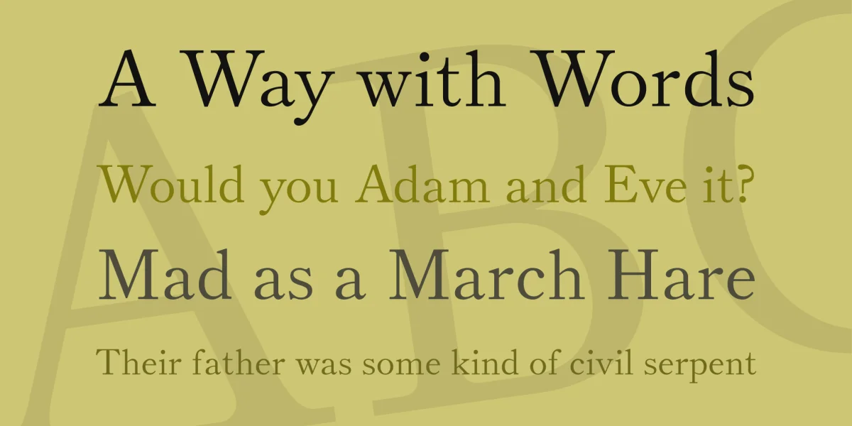 Theano Old Style Font preview 2