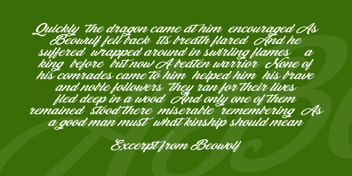 Theodora Personal Use Font preview 3