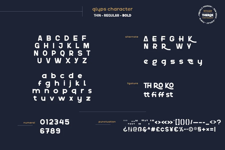 Therok Font Family preview 3
