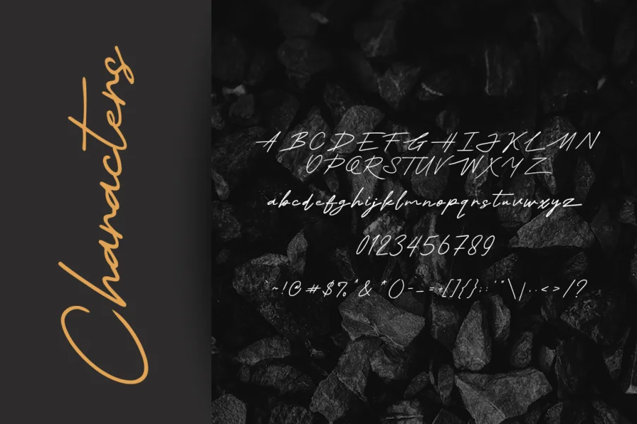 Thesignature Font preview 2
