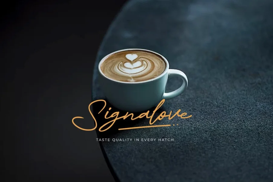 Thesignature Font preview 4
