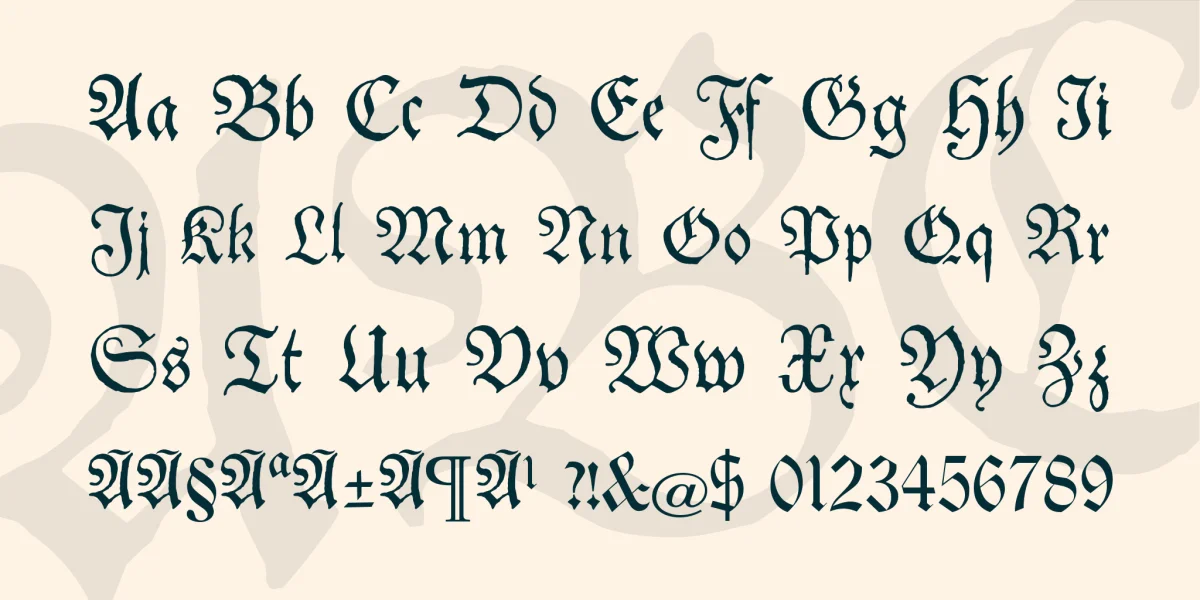 Theuerdank Fraktur Font preview 4
