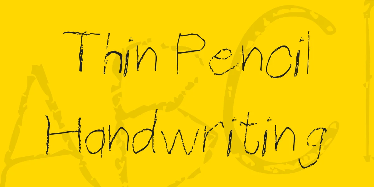 Thin Pencil Handwriting Font