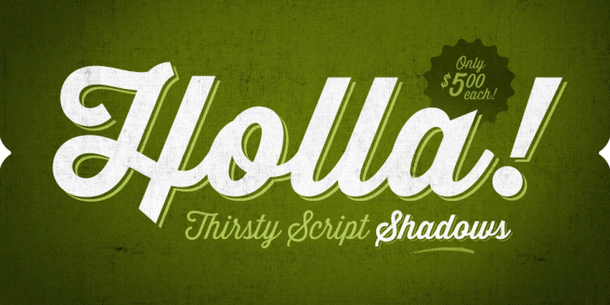 Thirsty Script Extrabold Demo Font preview 5