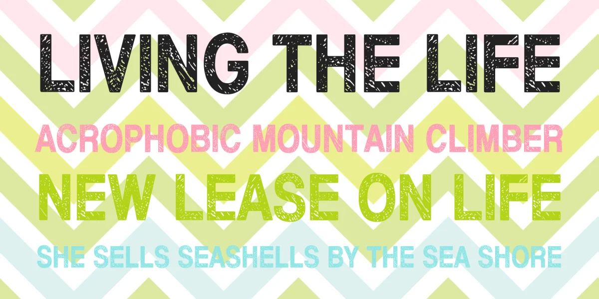 This side up Font preview 2