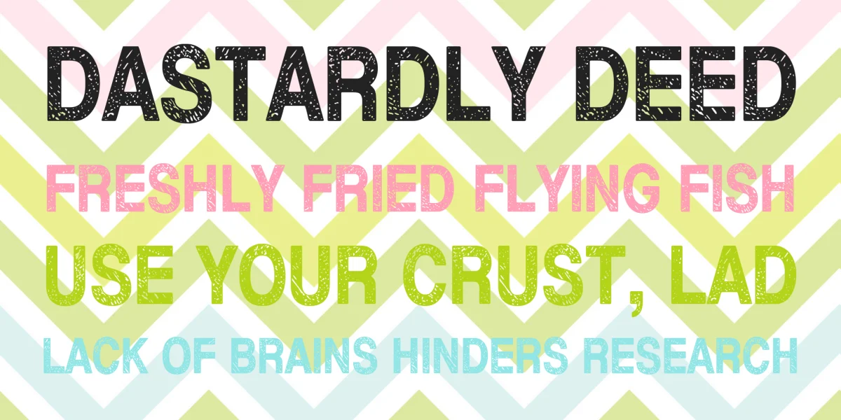 This side up Font preview 5