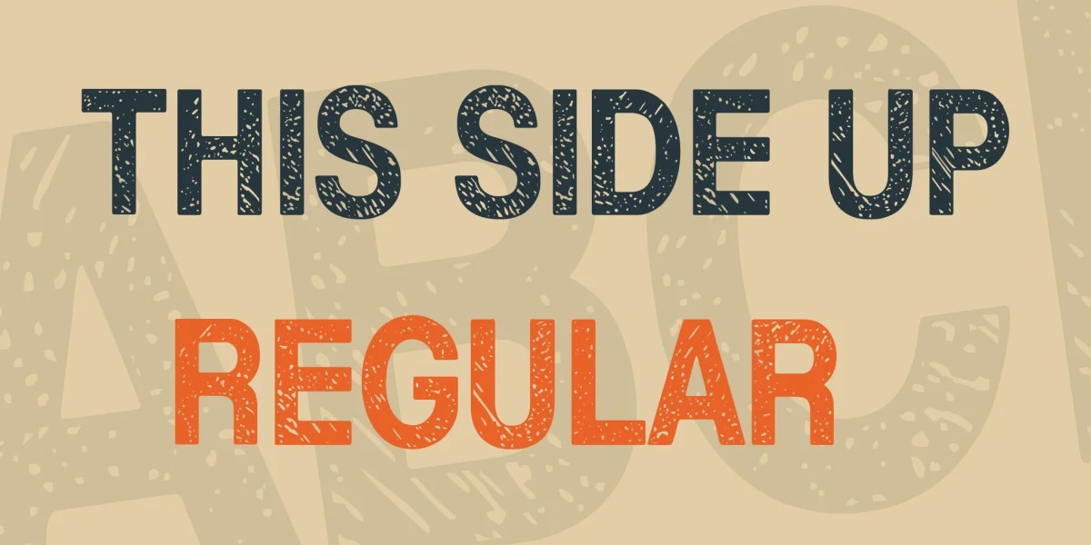 This side up Font preview 6