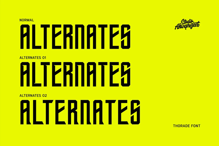 Thorade Demo Font preview 14