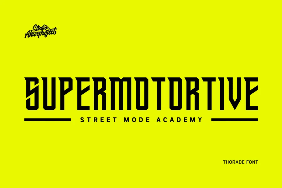 Thorade Demo Font preview 2
