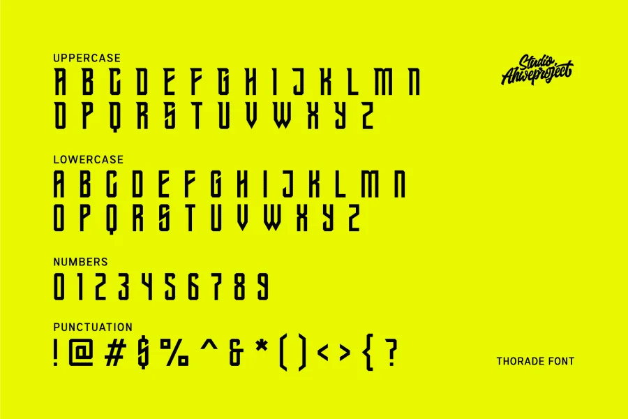 Thorade Demo Font preview 8