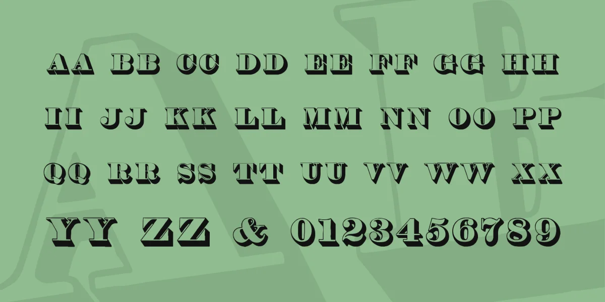 Thorne Shaded Font preview 2