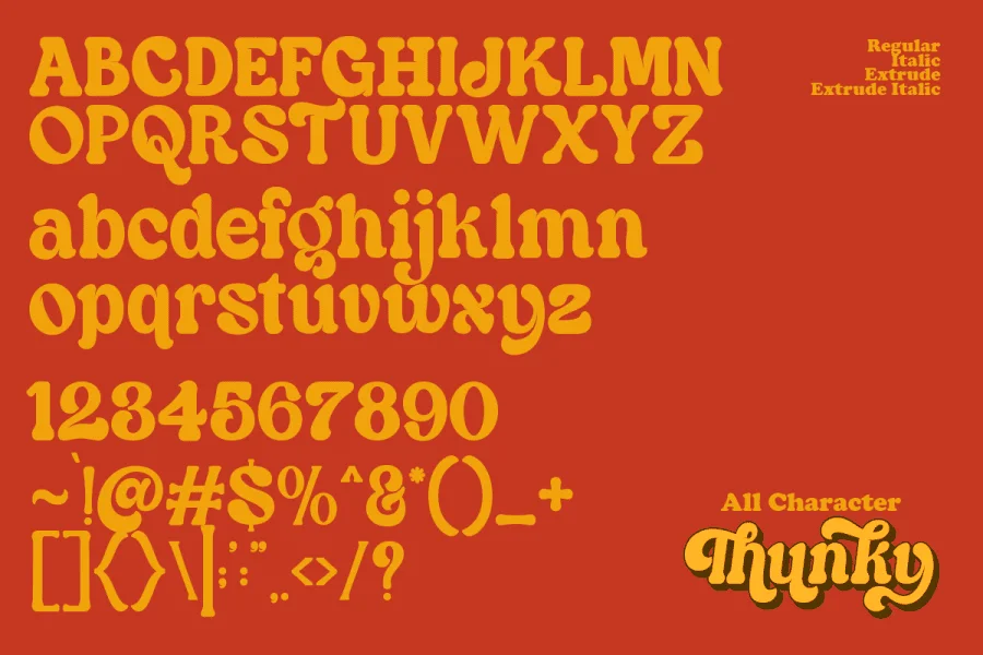 Thunky DEMO Font preview 2