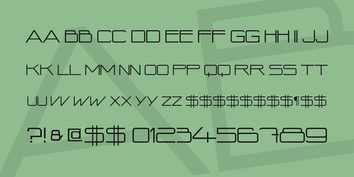 Time N Space Font preview 3