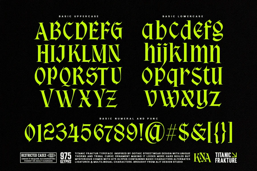 Titanic Fraktur Font preview 6