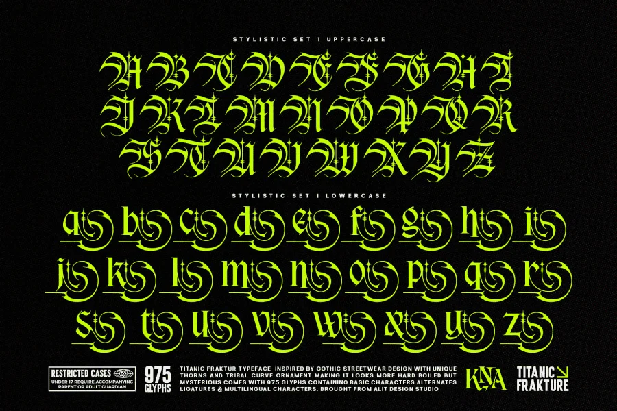 Titanic Fraktur Font preview 8