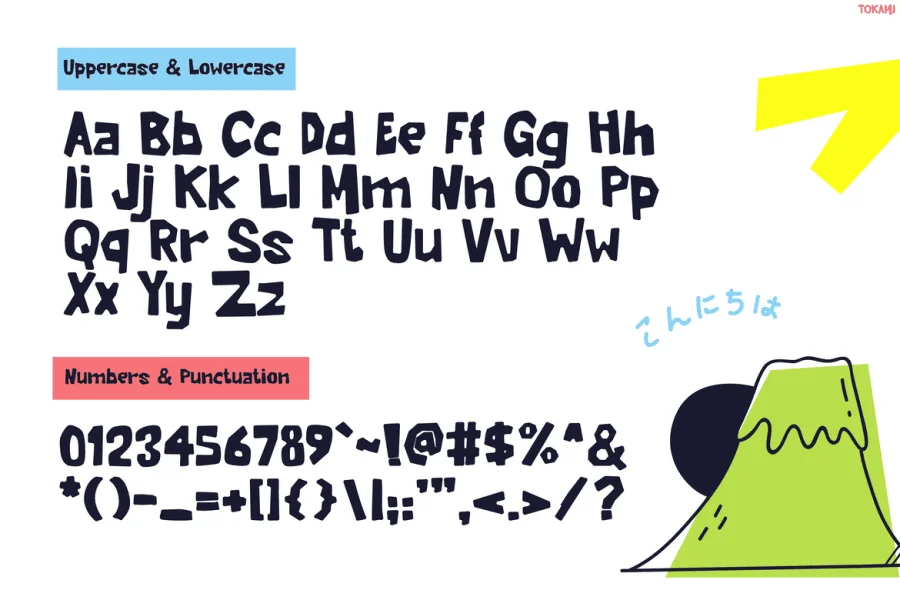 Tokami Font preview 2