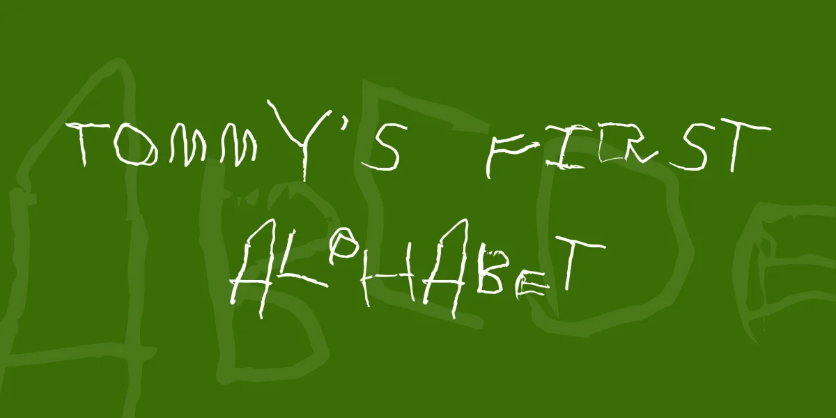 Tommy's First Alphabet Font