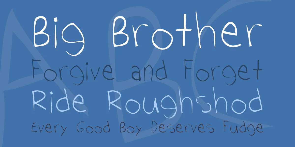 Tom's Handwriting Font preview 2