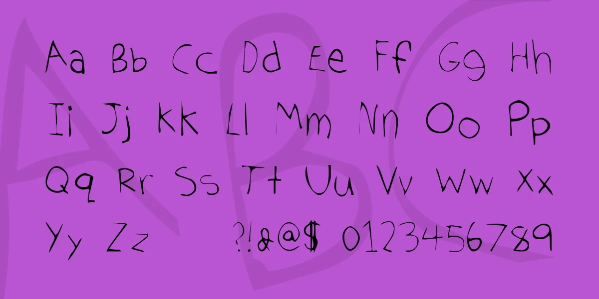 Tom's Handwriting Font preview 4