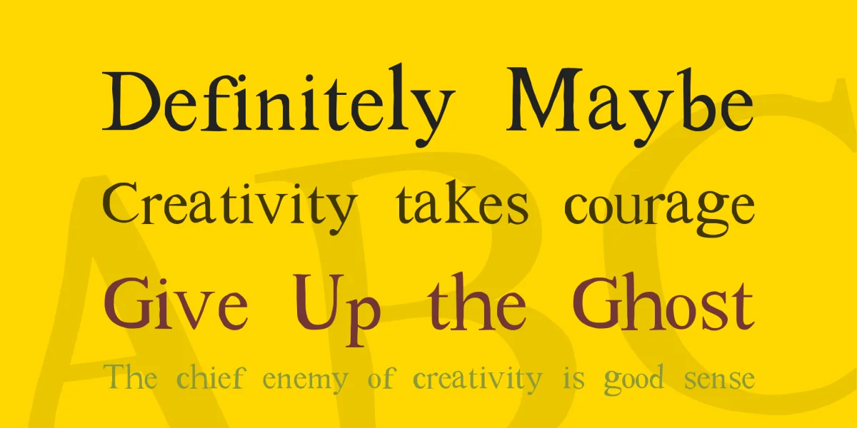 Tom's New Roman Font preview 2