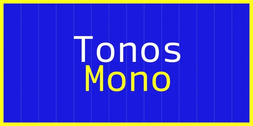 Tonos Mono Font Family preview 2