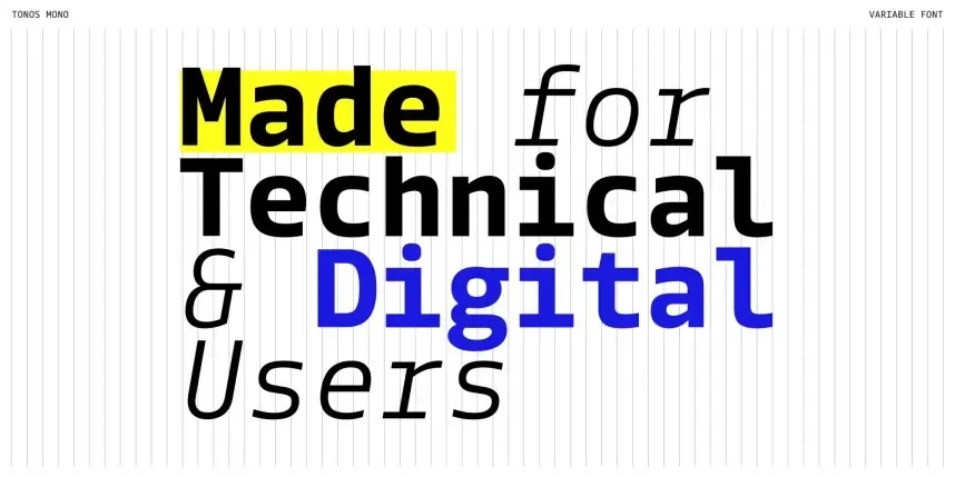 Tonos Mono Font Family preview 5