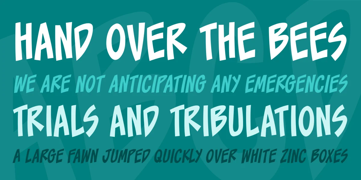 Toonacious BB Font Family preview 2