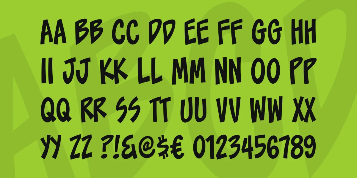 Toonacious BB Font Family preview 3