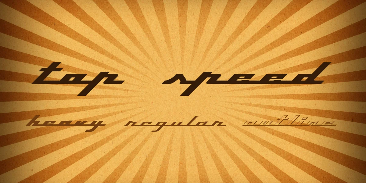 Top Speed Font Family