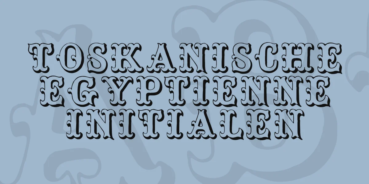 Toskanische Egyptienne Initialen Font