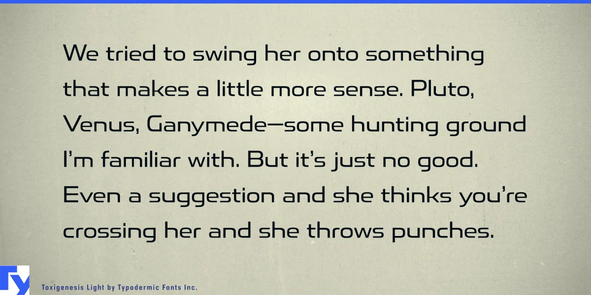Toxigenesis Font preview 5