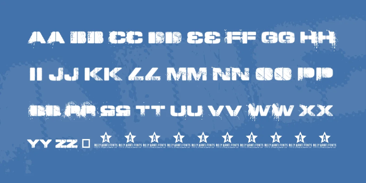 TOY SOLDIERS Font preview 3