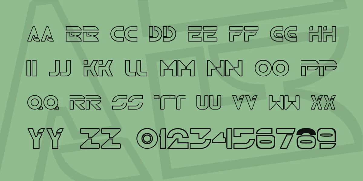 TR2N Font preview 2