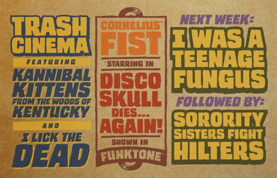Trash Cinema BB Font Family