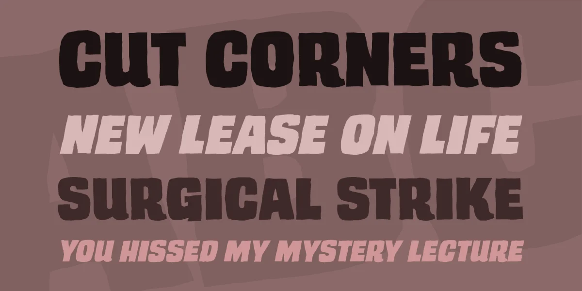 Trash Cinema BB Font Family preview 2