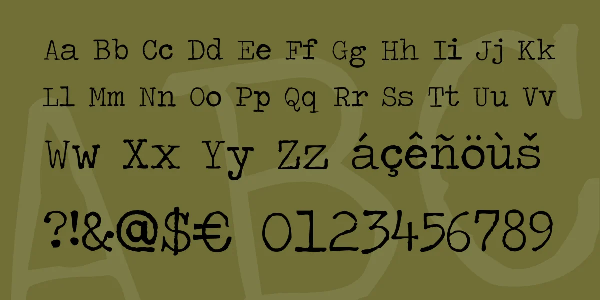 Traveling _Typewriter Font preview 4