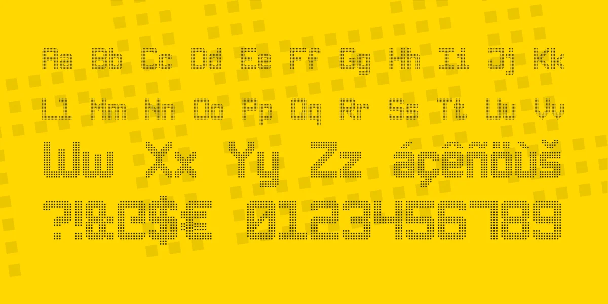 Triple Dot Digital-7 Font preview 3