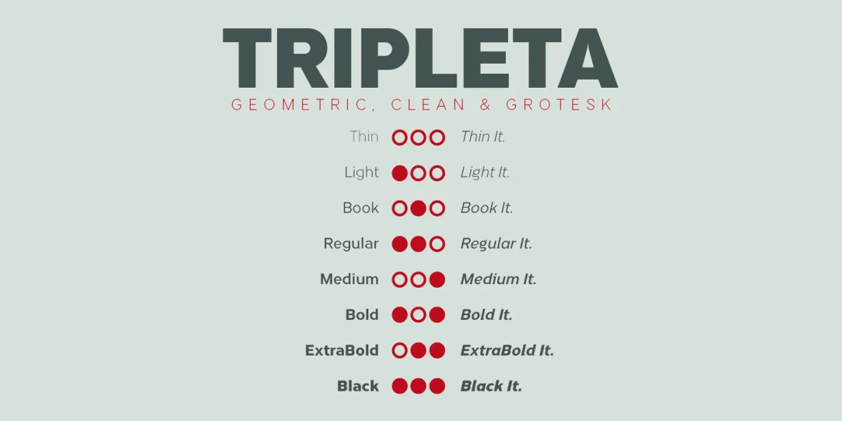 Tripleta Font Family preview 4