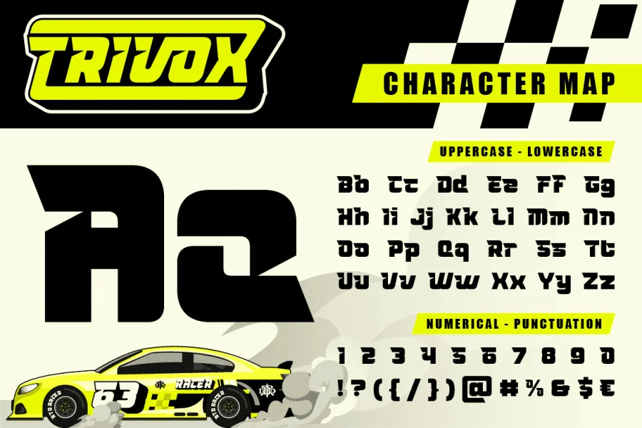 Trivox Font preview 2