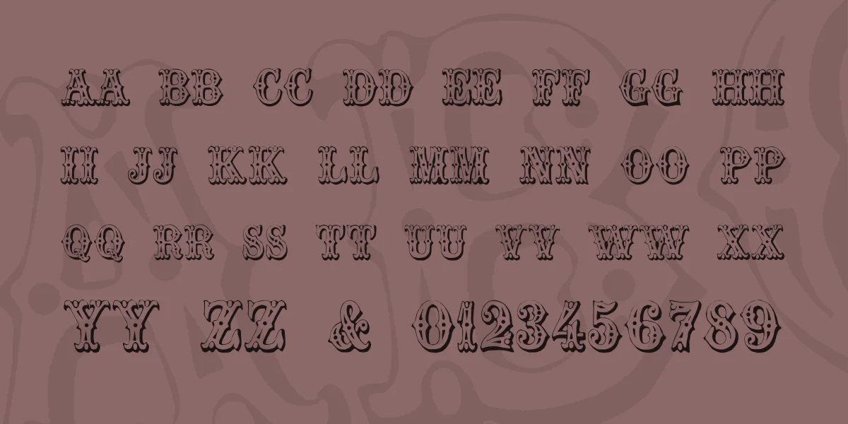 Trocadero Font preview 2