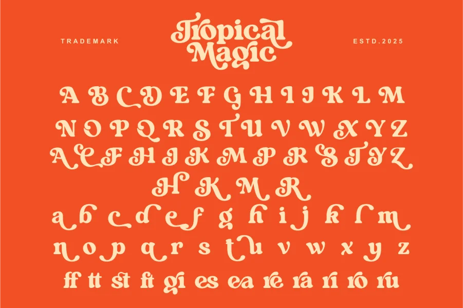 Tropical Magic Font preview 8
