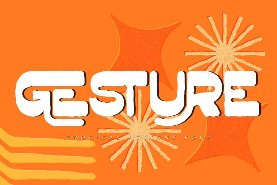 TROPICAL REGIONS DEMO Font preview 3