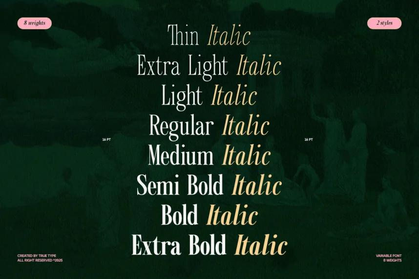 TRT Kingdom Heaven Font preview 3